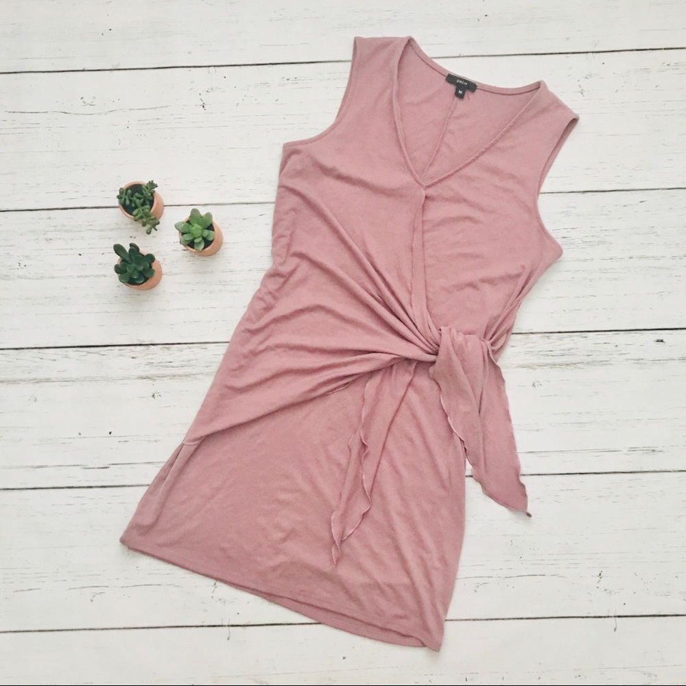 DREW Asymmetrical Tie-Side Dress